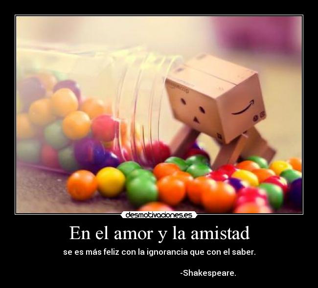 En el amor y la amistad -