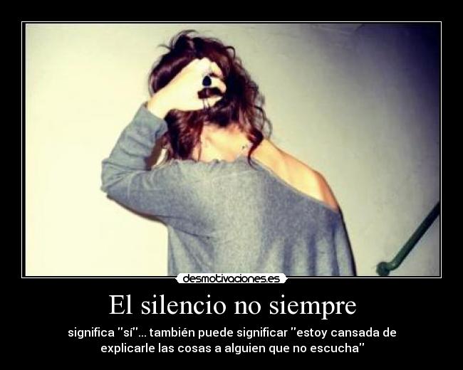 El silencio no siempre - 