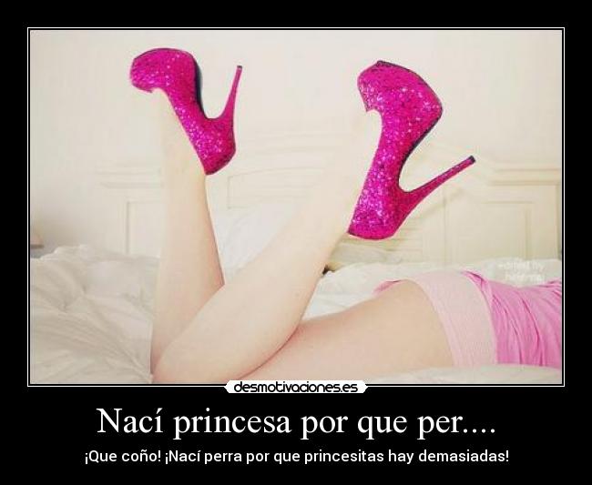 Nací princesa por que per.... - ¡Que coño! ¡Nací perra por que princesitas hay demasiadas!