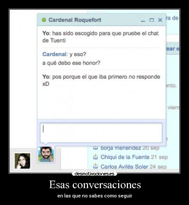 carteles conversacion tuenti desmotivaciones