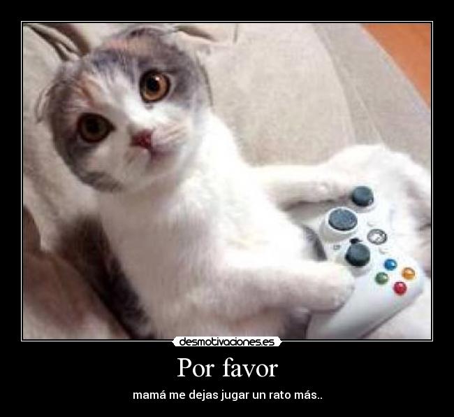 Por favor - mamá me dejas jugar un rato más..