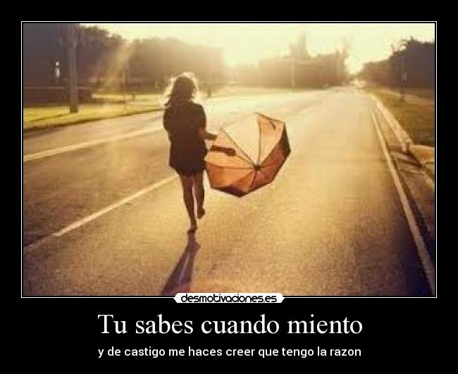 Tu sabes cuando miento - 