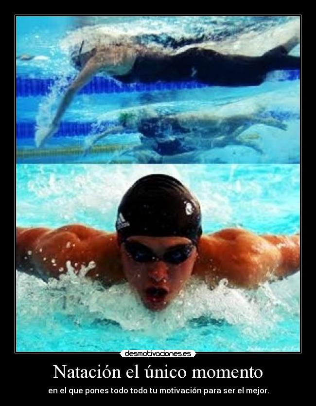 Natación el único momento -