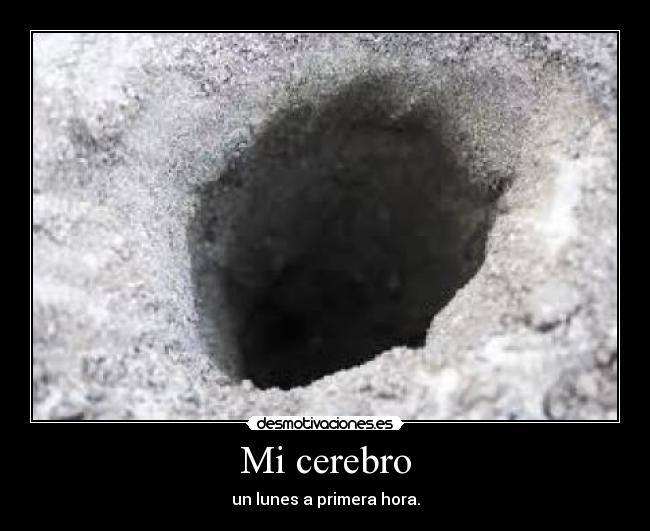 Mi cerebro - un lunes a primera hora.