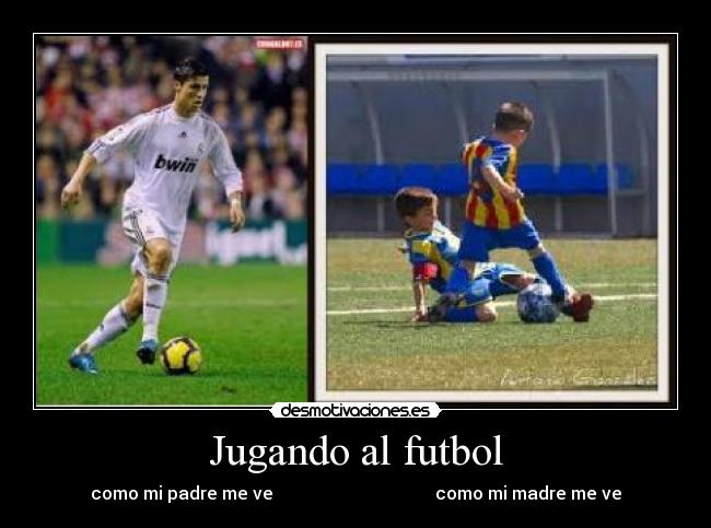 Jugando al futbol -