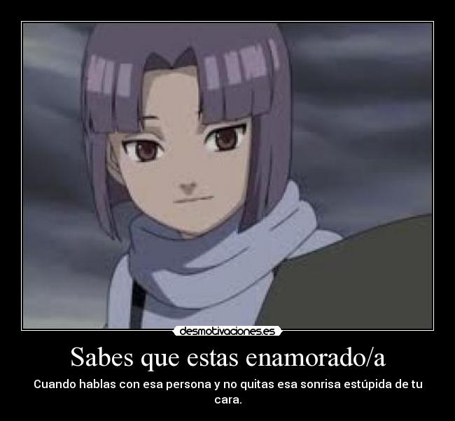 Sabes que estas enamorado/a - Cuando hablas con esa persona y no quitas esa sonrisa estúpida de tu cara.