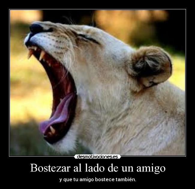 Bostezar al lado de un amigo - 