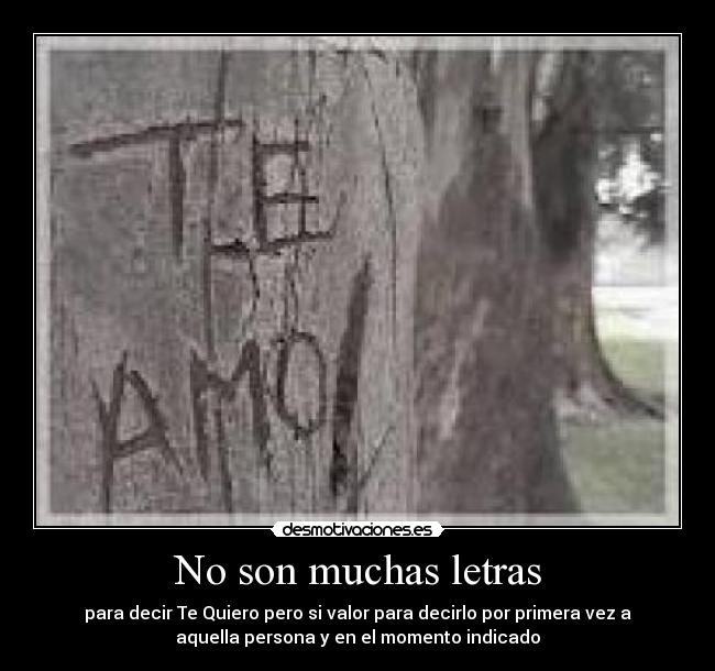 No son muchas letras - 