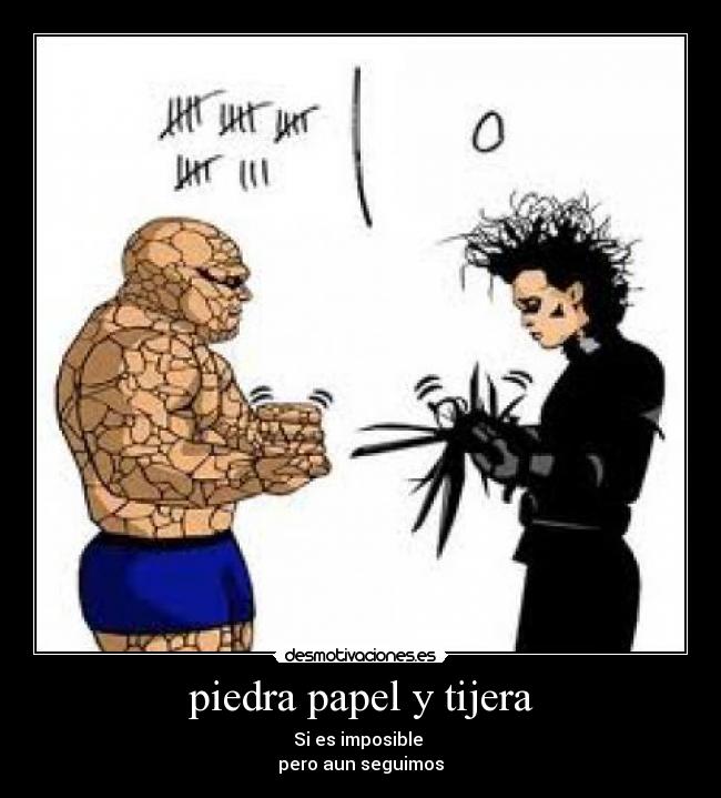 carteles piedra papel tijera desmotivaciones