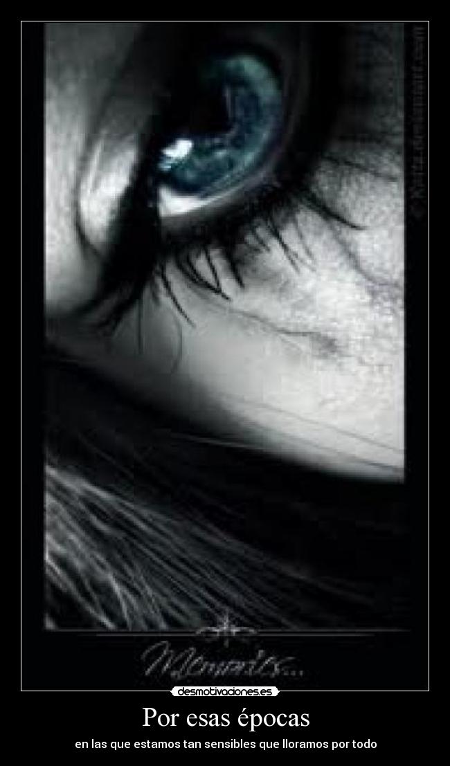 Por esas épocas - en las que estamos tan sensibles que lloramos por todo