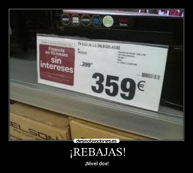 ¡REBAJAS! - ¡Nivel dos!