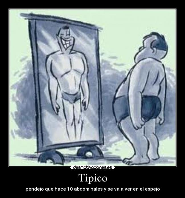 carteles espejo ejercicio abdominales pendejo desmotivaciones