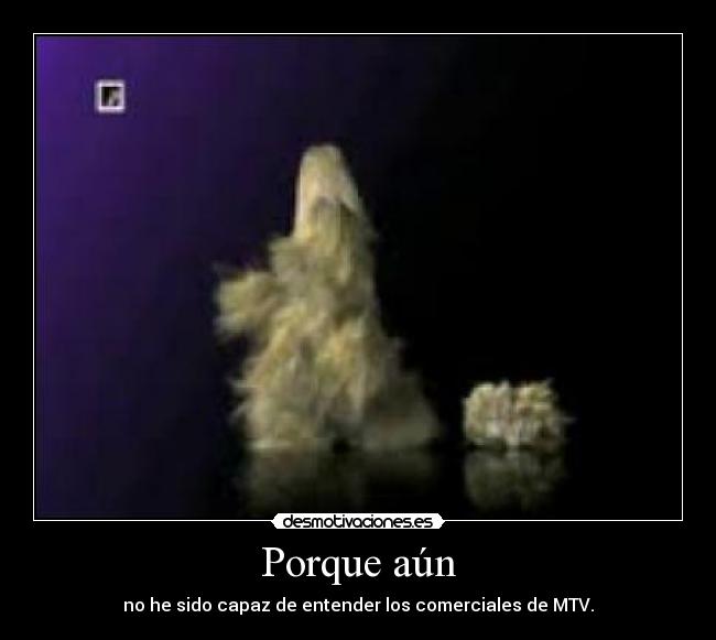 Porque aún - no he sido capaz de entender los comerciales de MTV.