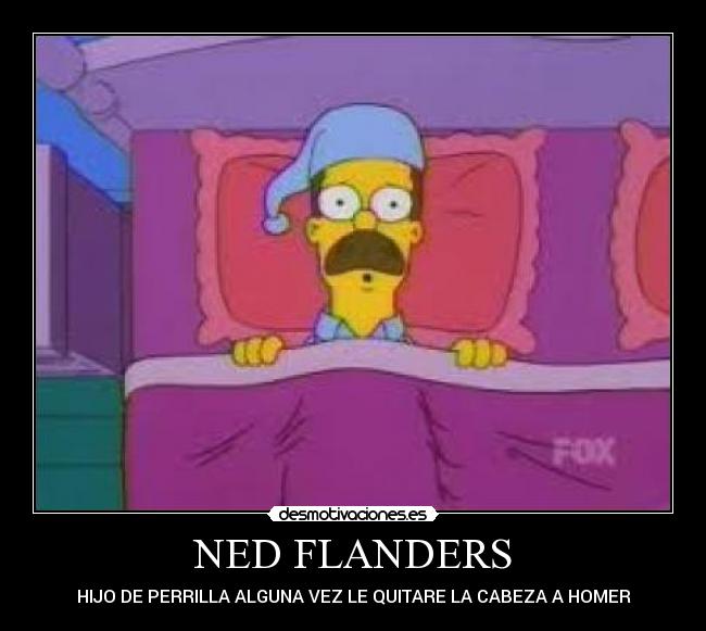 NED FLANDERS - HIJO DE PERRILLA ALGUNA VEZ LE QUITARE LA CABEZA A HOMER