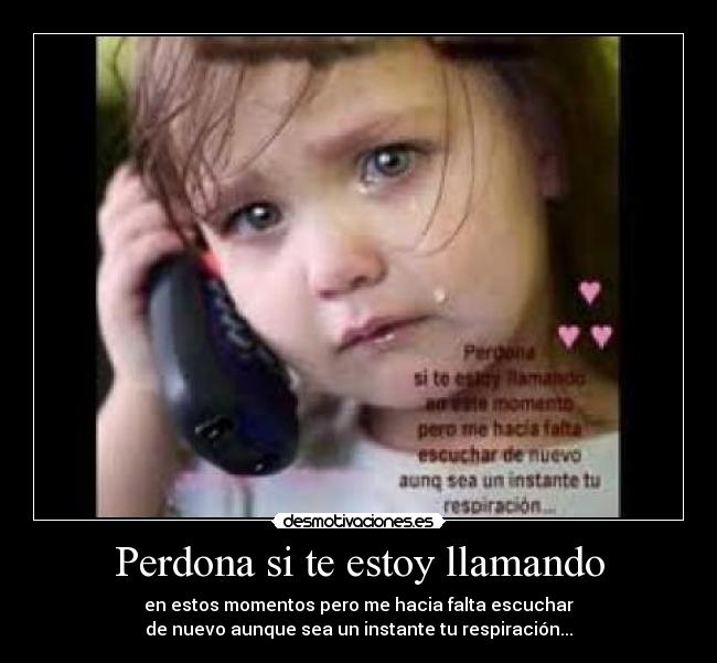 Perdona si te estoy llamando -
