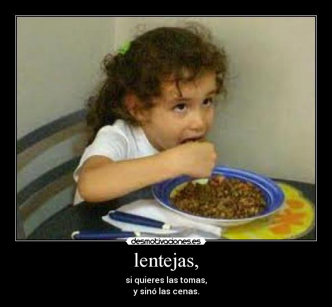 carteles lentejas desmotivaciones