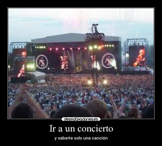 Ir a un concierto - y saberte solo una canción
