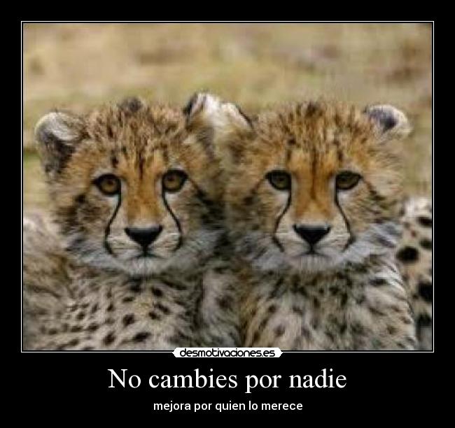 No cambies por nadie - mejora por quien lo merece