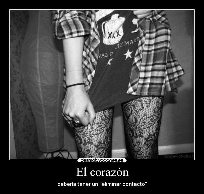 El corazón - debería tener un eliminar contacto