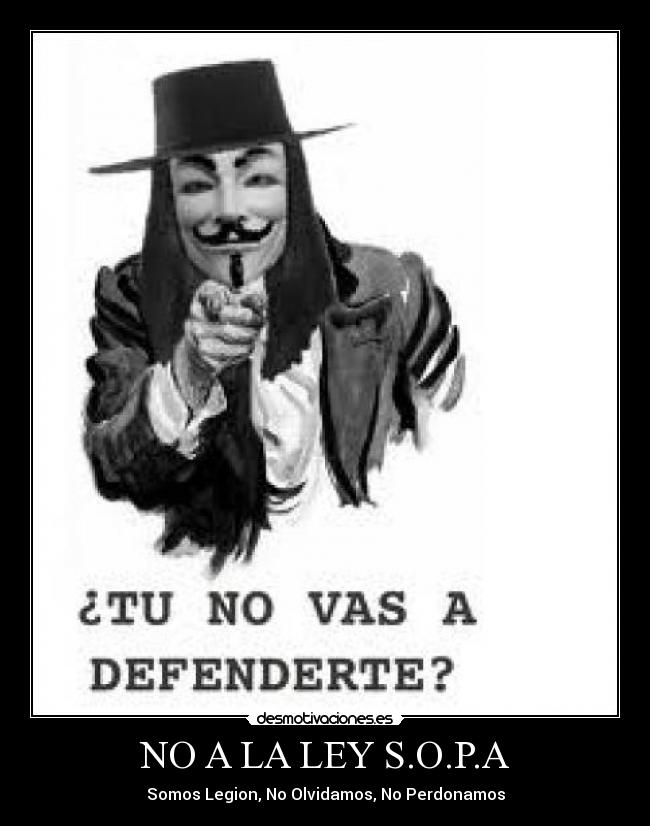 NO A LA LEY S.O.P.A -