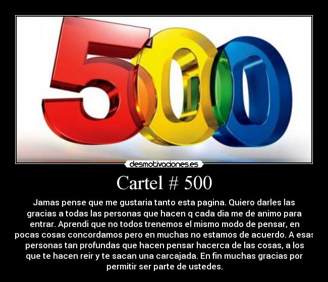 Cartel # 500 -