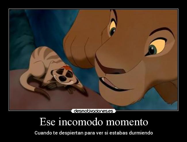 Ese incomodo momento - Cuando te despiertan para ver si estabas durmiendo