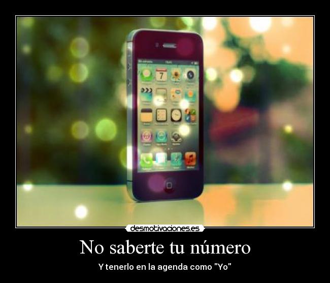 No saberte tu número - 