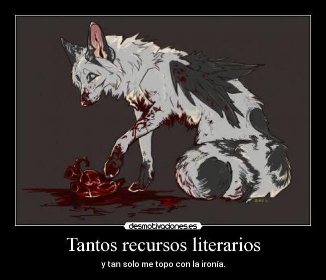 Tantos recursos literarios - y tan solo me topo con la ironía.