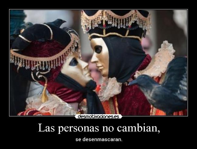 Las personas no cambian, - 