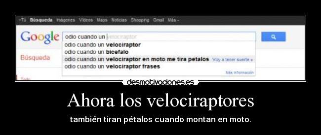 Ahora los velociraptores - 