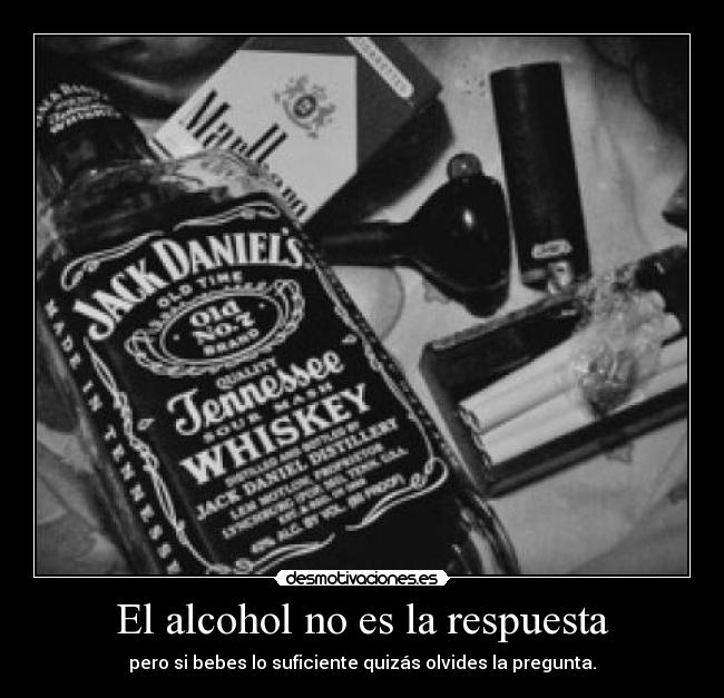 El alcohol no es la respuesta -