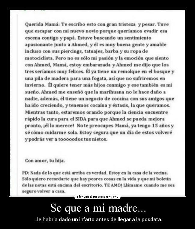Se que a mi madre... - 