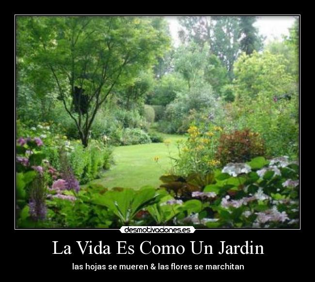 La Vida Es Como Un Jardin -