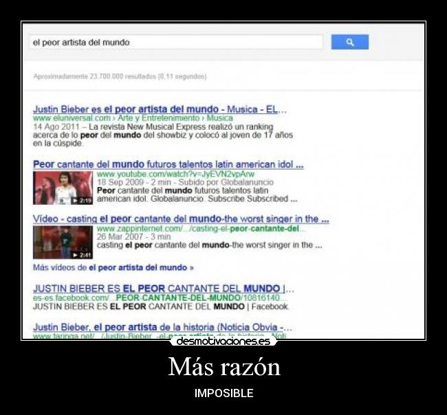 Más razón - IMPOSIBLE