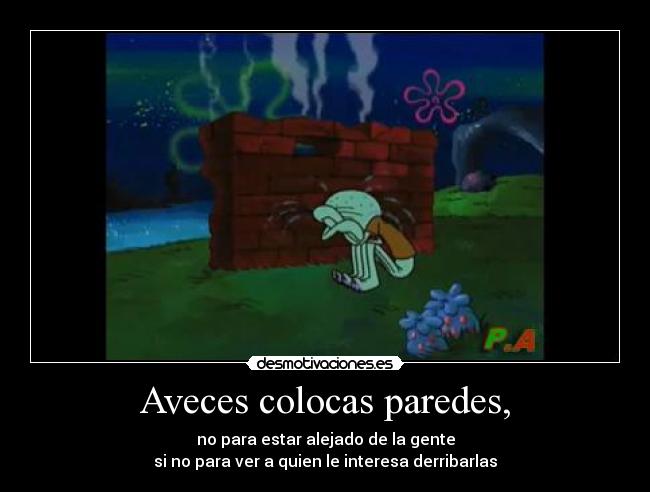Aveces colocas paredes, - 