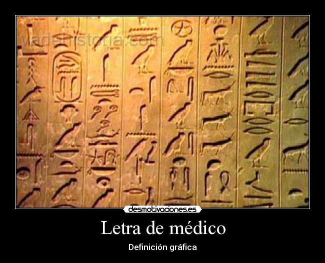 Letra de médico - Definición gráfica