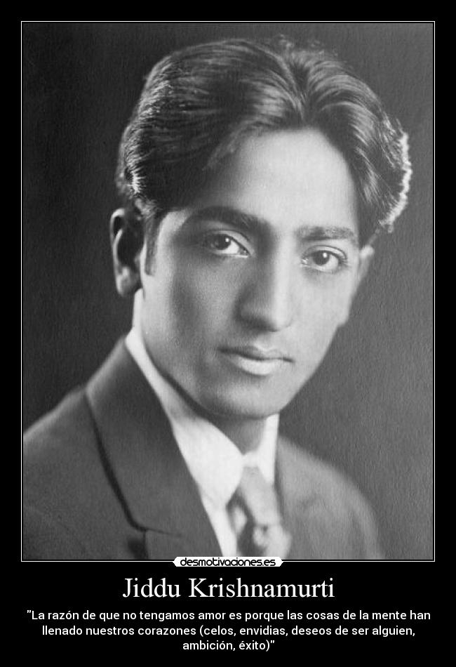 carteles jiddu krishnamurti filosofia espiritual sabiduria desmotivaciones