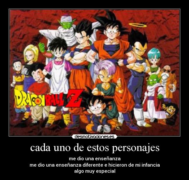 cada uno de estos personajes -