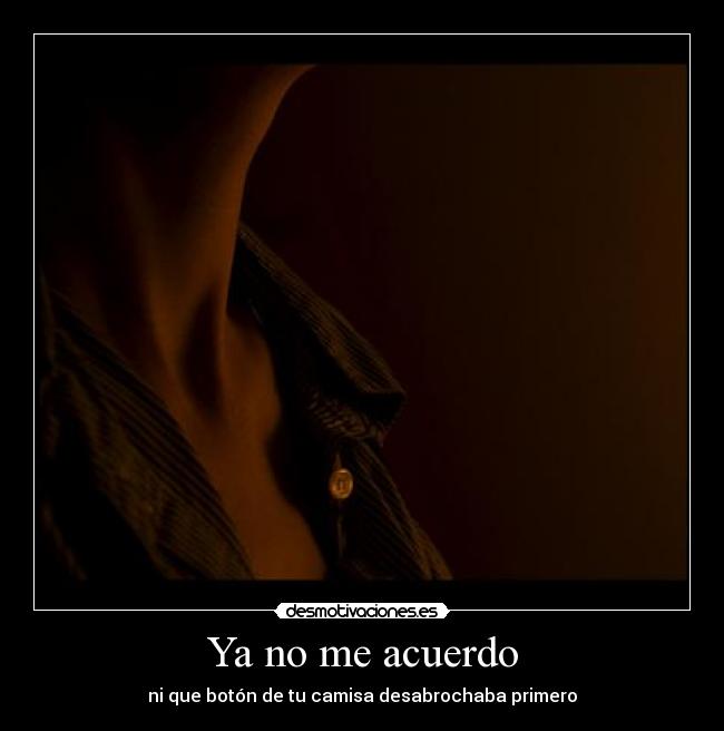 Ya no me acuerdo -
