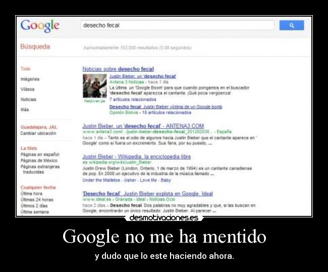 Google no me ha mentido - 