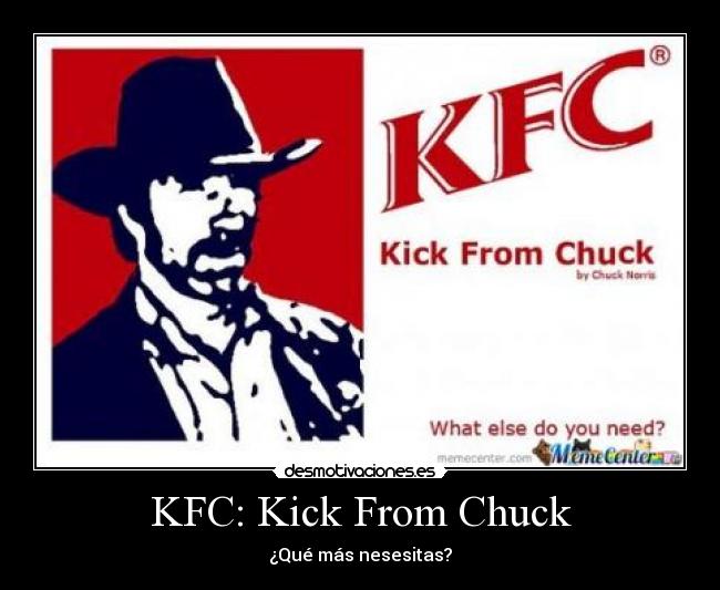 carteles chuck kfc desmotivaciones