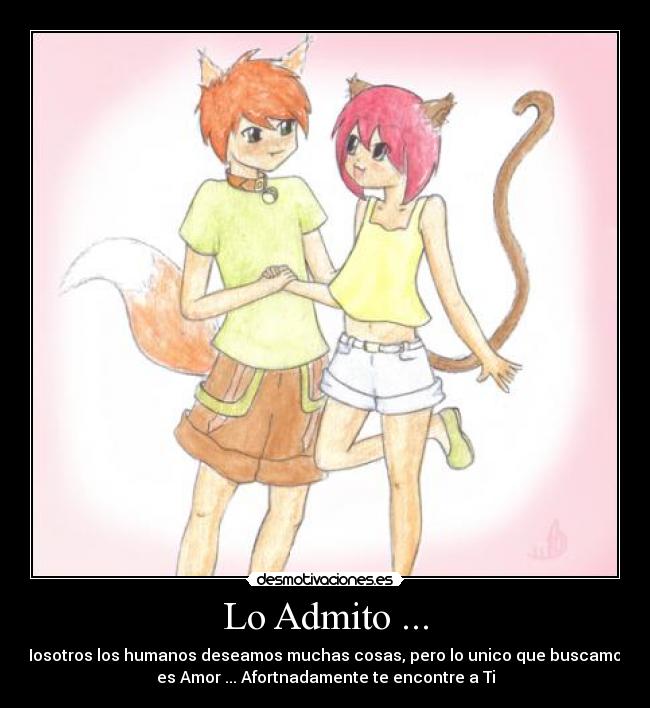 carteles anime kemonomimi nekomimi kitsunemimi humanos amor desmotivaciones