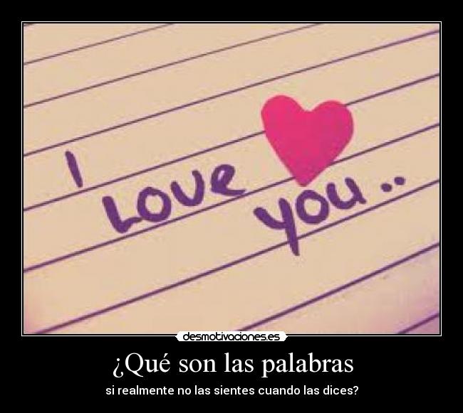 ¿Qué son las palabras -