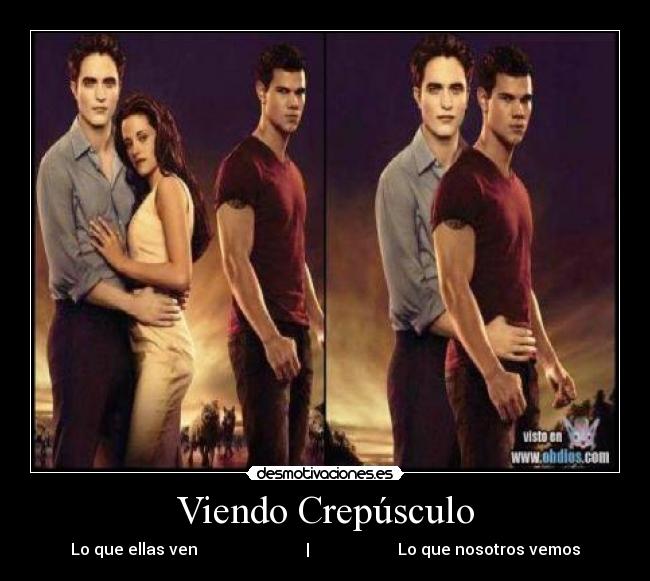 Viendo Crepúsculo - Lo que ellas ven                           |                      Lo que nosotros vemos