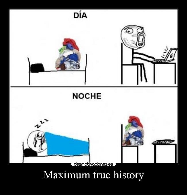 Maximum true history -