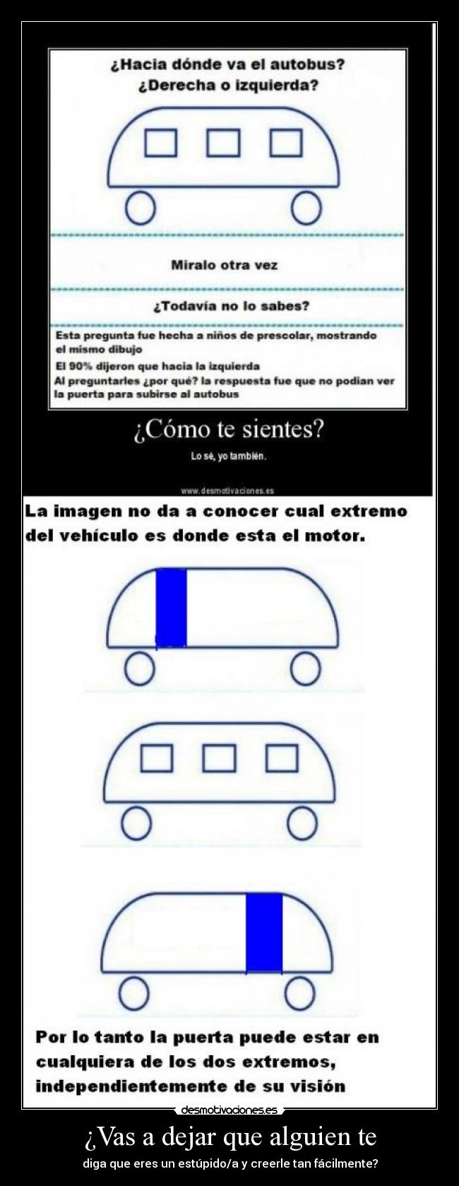 ¿Vas a dejar que alguien te - diga que eres un estúpido/a y creerle tan fácilmente?