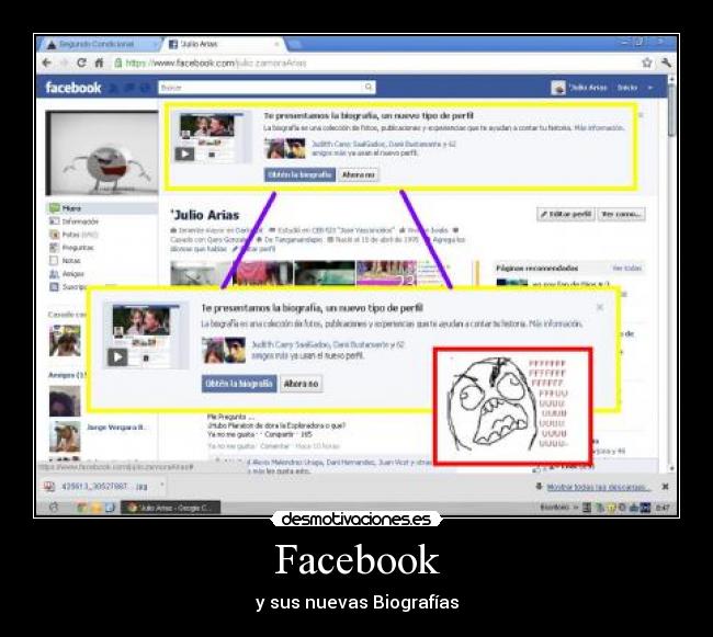 Facebook - y sus nuevas Biografías