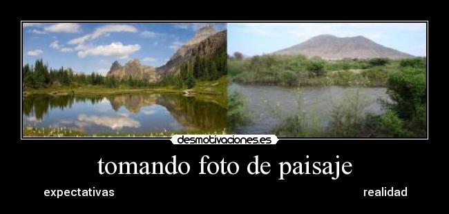 tomando foto de paisaje - 