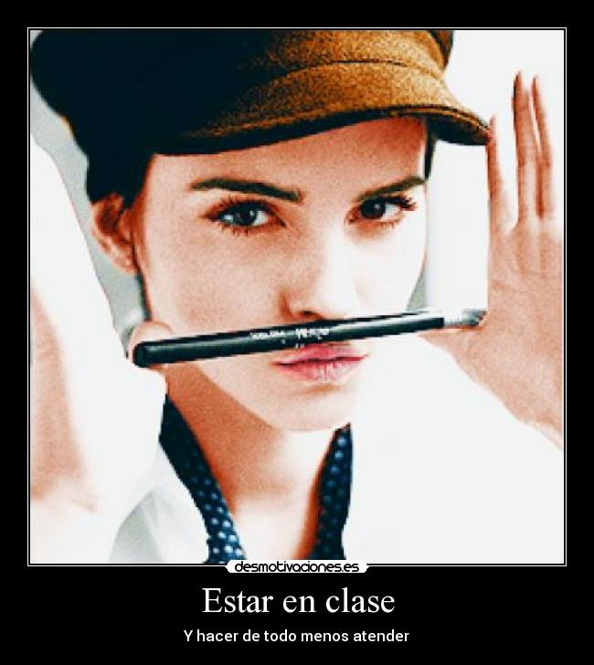 Estar en clase -