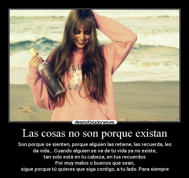 Las cosas no son porque existan -